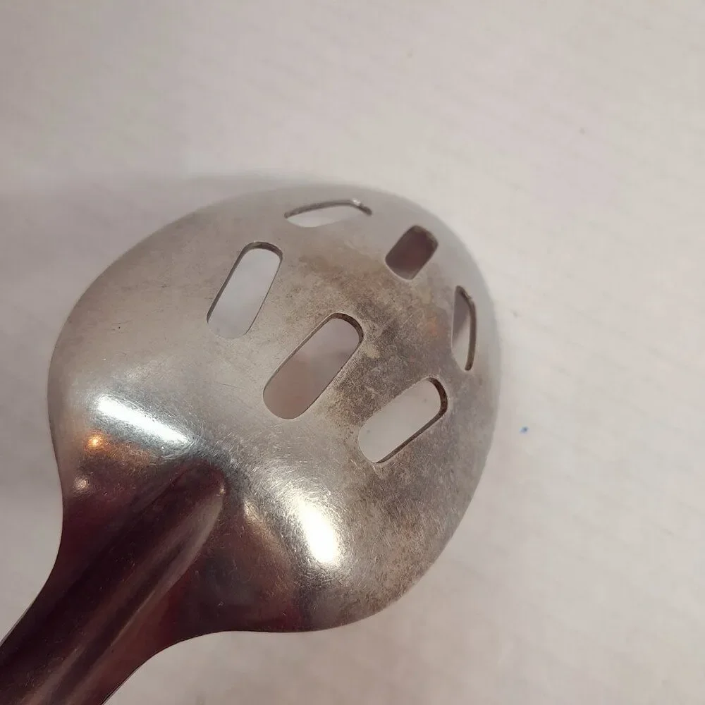 Vintage Stainless Steel spoons Gemco Polar Ware‎ Slotted Solid serving kitchen